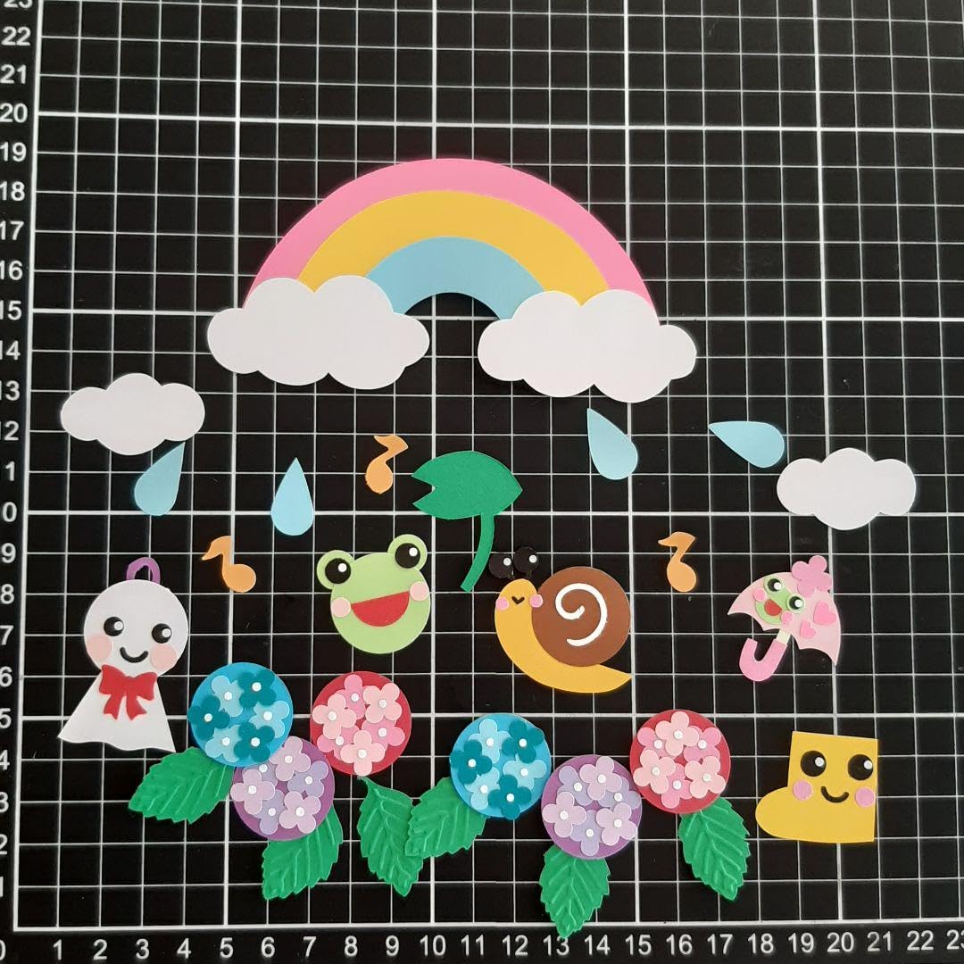 Amazon.co.jp: クラフトパンチ 梅雨 紫陽花 夏 アルバム スクラップ